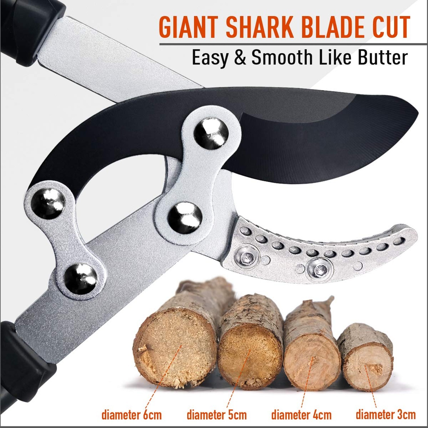 JARDINEER 3PCS Garden Shears Set, Include 30″ Anvil Brach Cutter Loppers for …