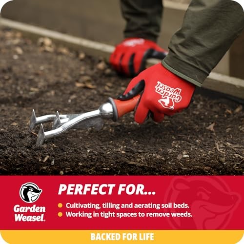 Double-Sided Garden Cultivator/Tiller | Cultivate, Till, Break Up Soil |