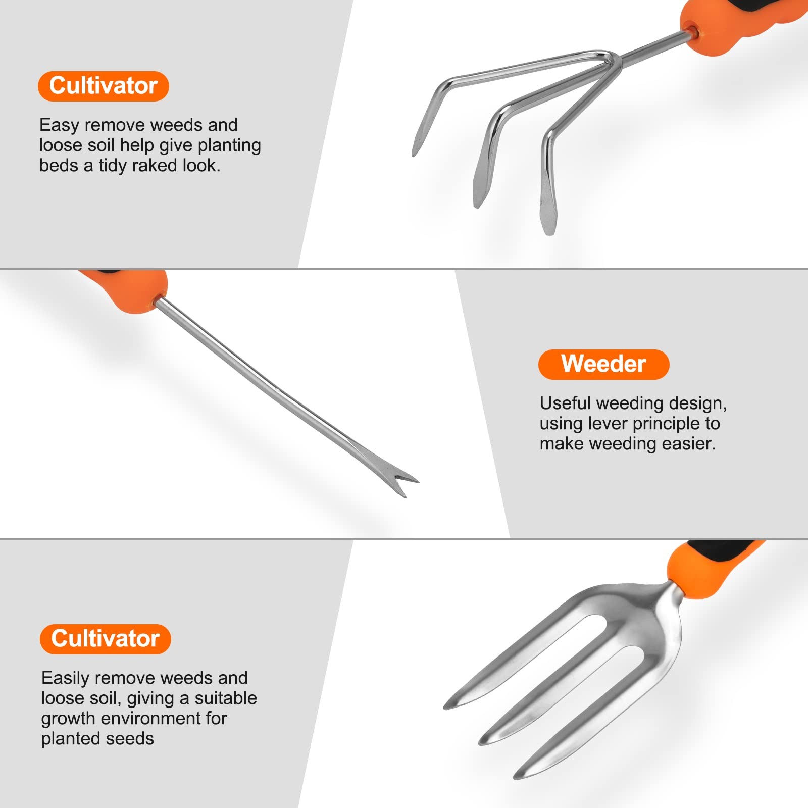 Gardening Tool Set, Stainless Steel Heavy Duty Gardening Tool Set, with Non-S…