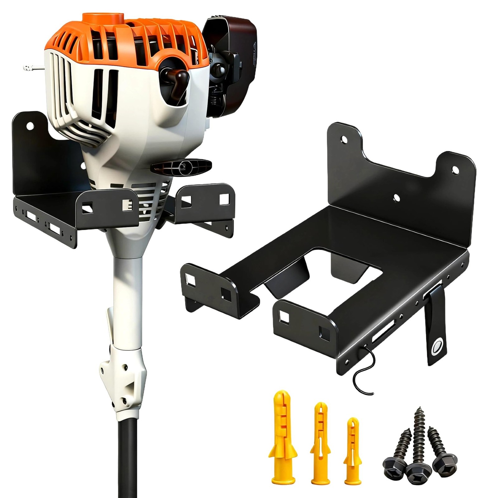 KSVO Heavy-Duty Weed Eater & Hedge Trimmer Wall Mount Rack, Garage/Shed Tool …