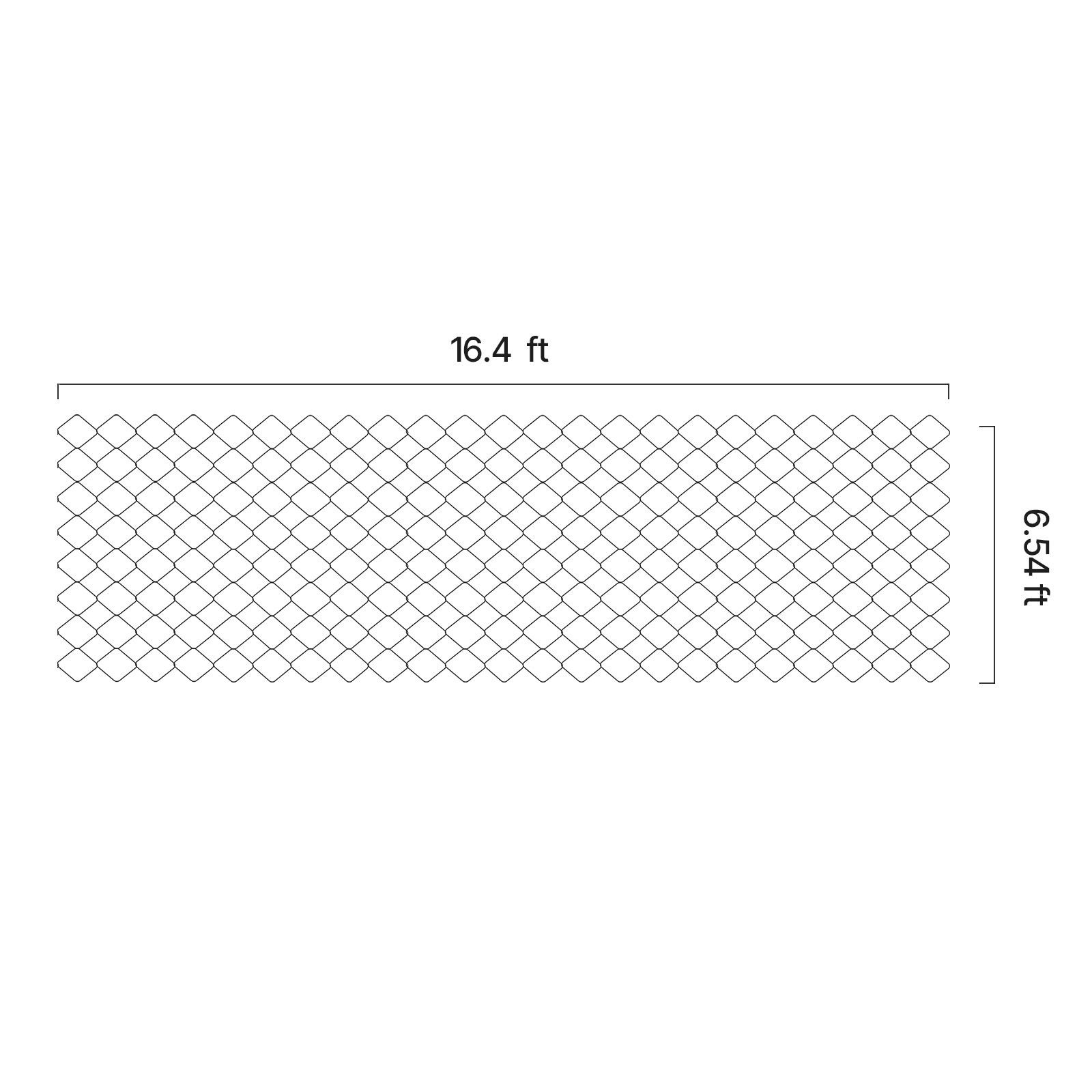 Gravel Grid, 2 Inch Depth, 16.4 x 6.5 FT / 5000 x 1980 mm, 1880 LBS Per