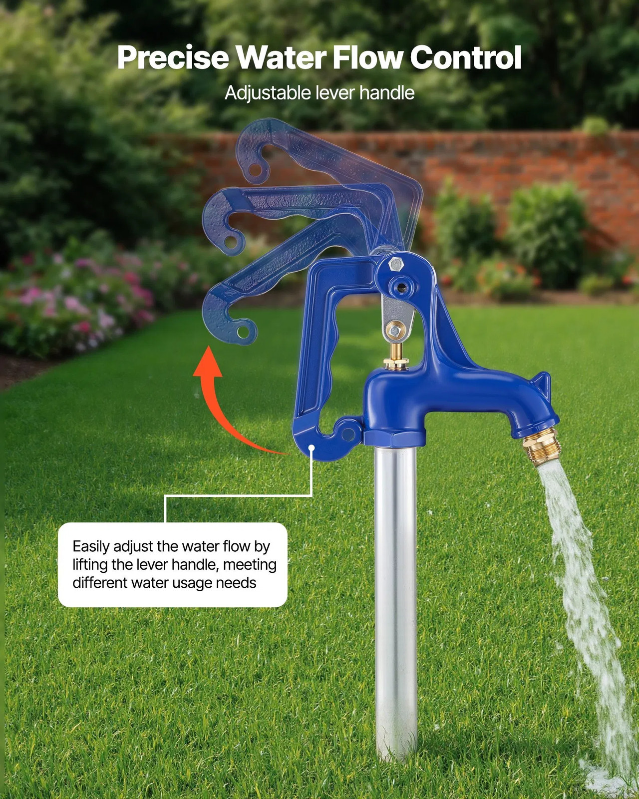 Frost Proof Yard Hydrant, 4.2FT Freeze-Proof Outdoor Faucet with 24″ Bury Depth,