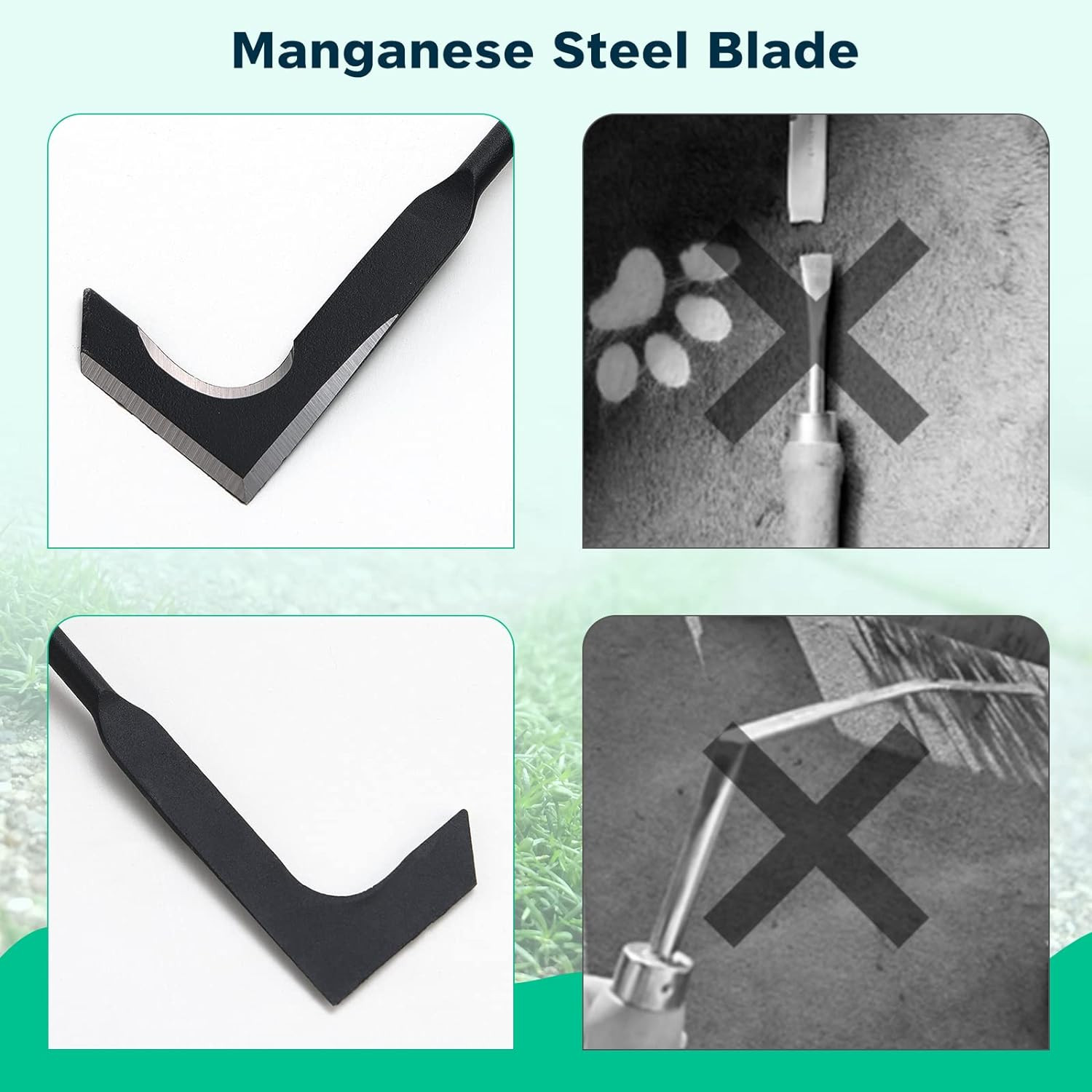 39″ Long Handle Weed Scraper Deck Crevice weeds Removal Tool Sidewalk pave drive