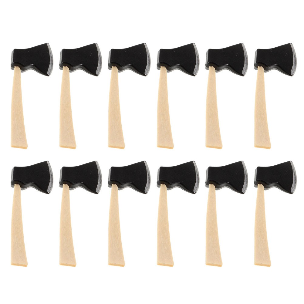12 Pcs Mini Garden Tools Dollhouse Axe Model for Farm Decoration Accessories