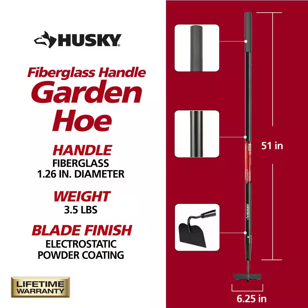 3-Piece Fiberglass Essential Lawn and Garden Tool Set with Grip (Bow Rake, Diggi