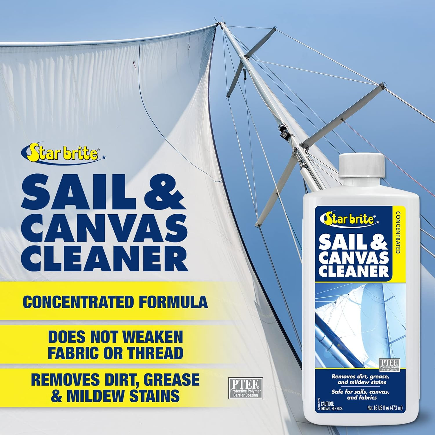 Concentrated Sail & Canvas Cleaner – Specially Formulated for All Natural & Synt