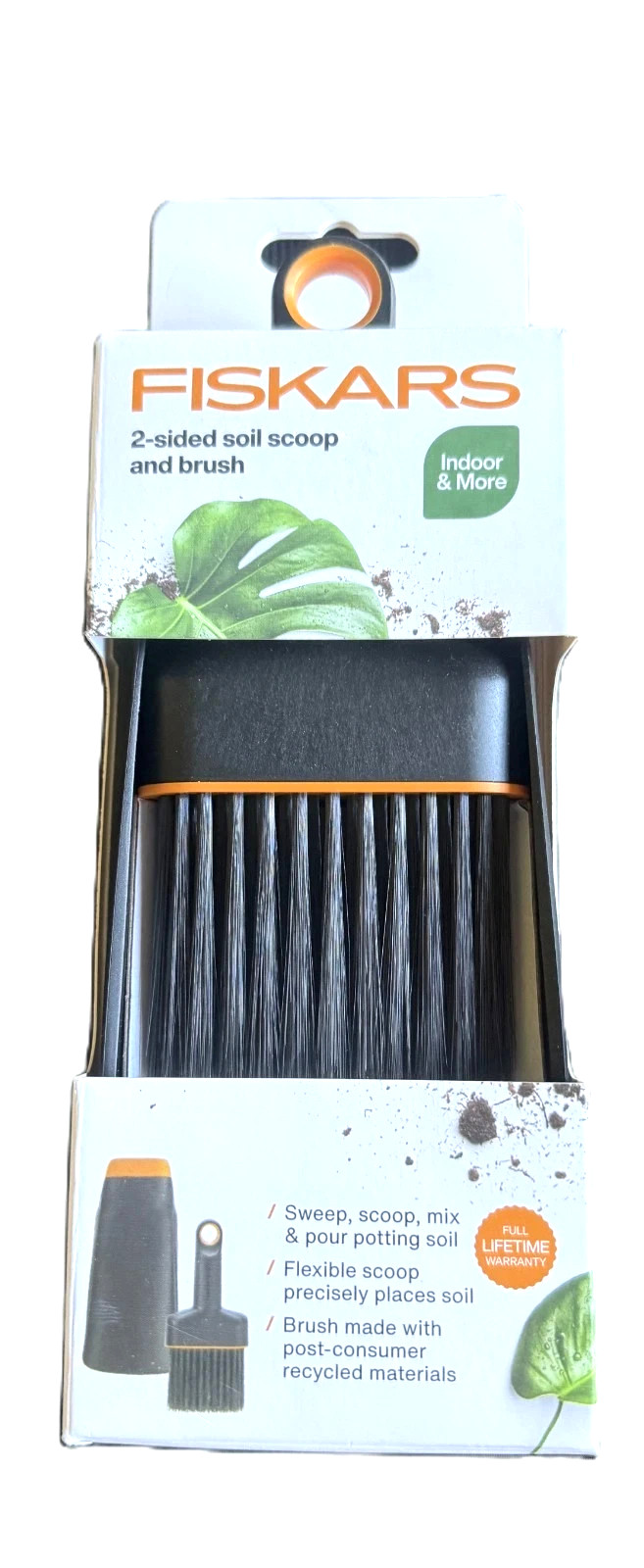 Fiskars Planting Soil Scoop & Brush Set Garden Tool Indoor Gardening NEW IN BOX
