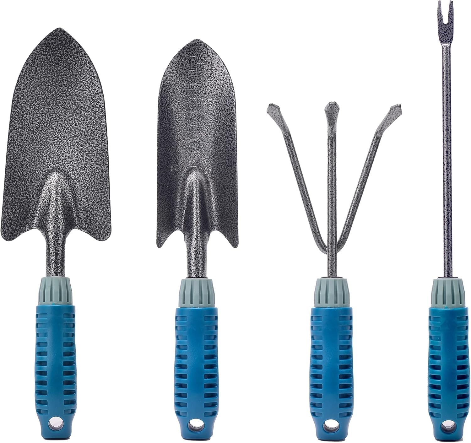 4 Piece Garden Tool Set Heavy Duty, Hand Tools Work No-Slip Grip Trowel Weeder