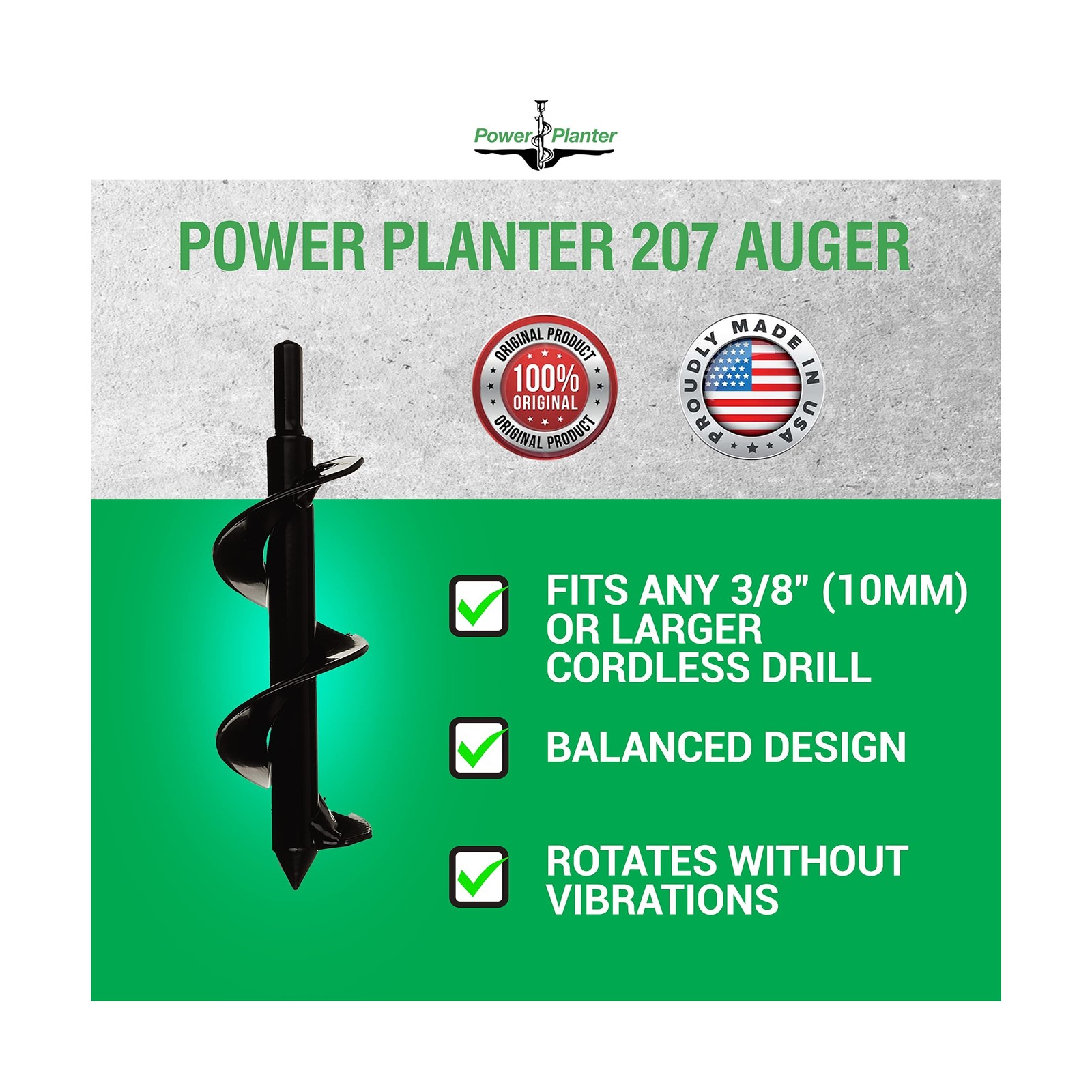 Power Planter Flower Planting Auger & Grass Plug Tool – Compact… USA Fast Ship