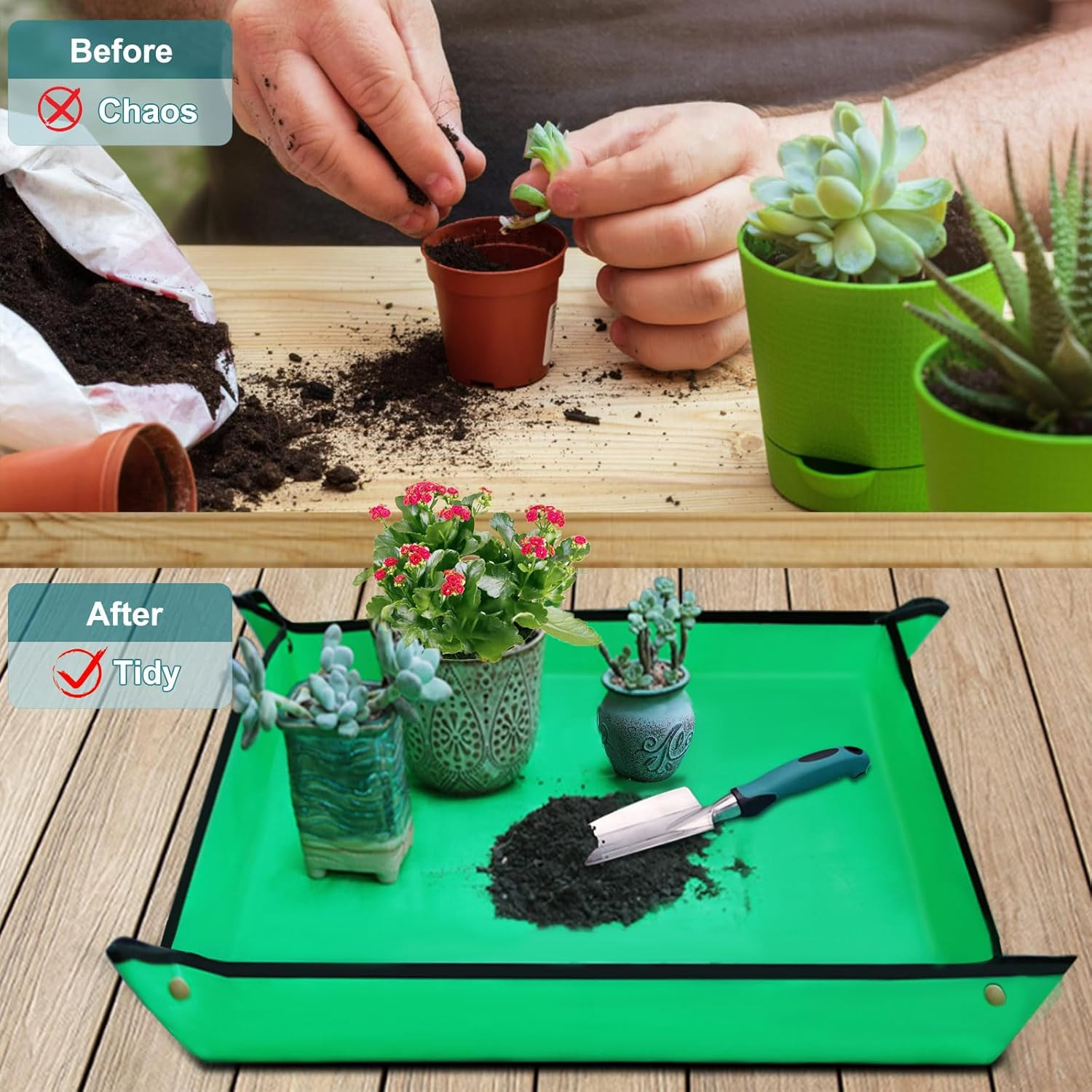 7pcs garden tool set with gloves tote rustproof aluminum alloy ergonomic handle