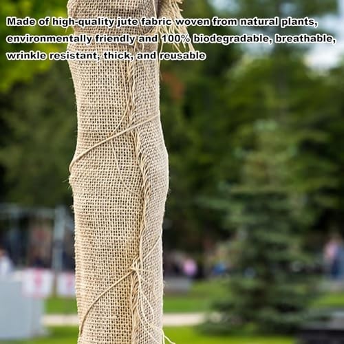 Cleverbrand Burlap Plant Cover Landscape Fabric – 40 X 12Ft Roll – Natural