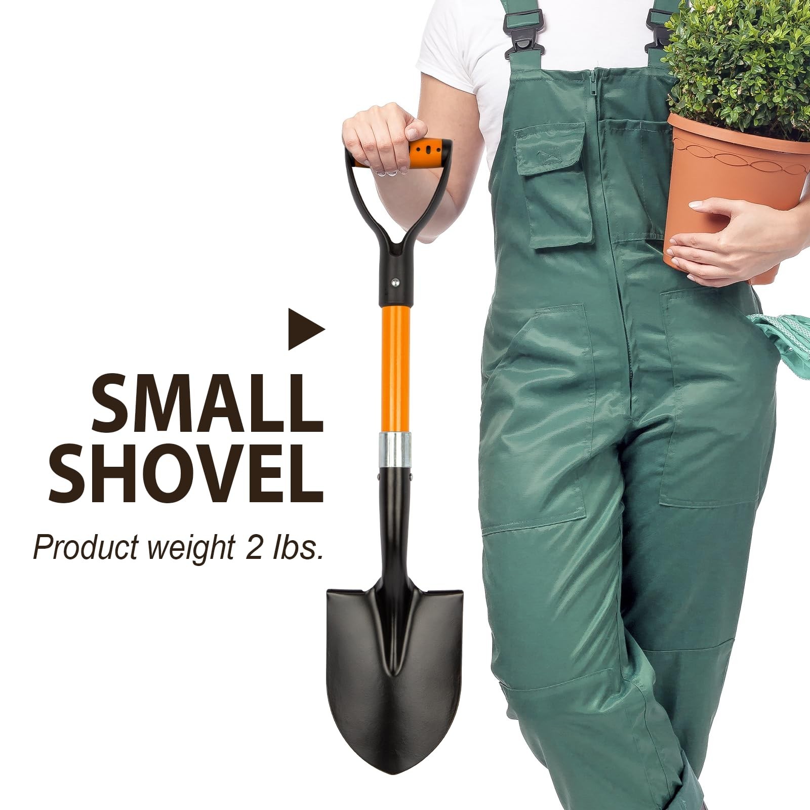 Small Garden Shovel Mini Kids Digging Shovel with Overall Length 28 inches Sh…