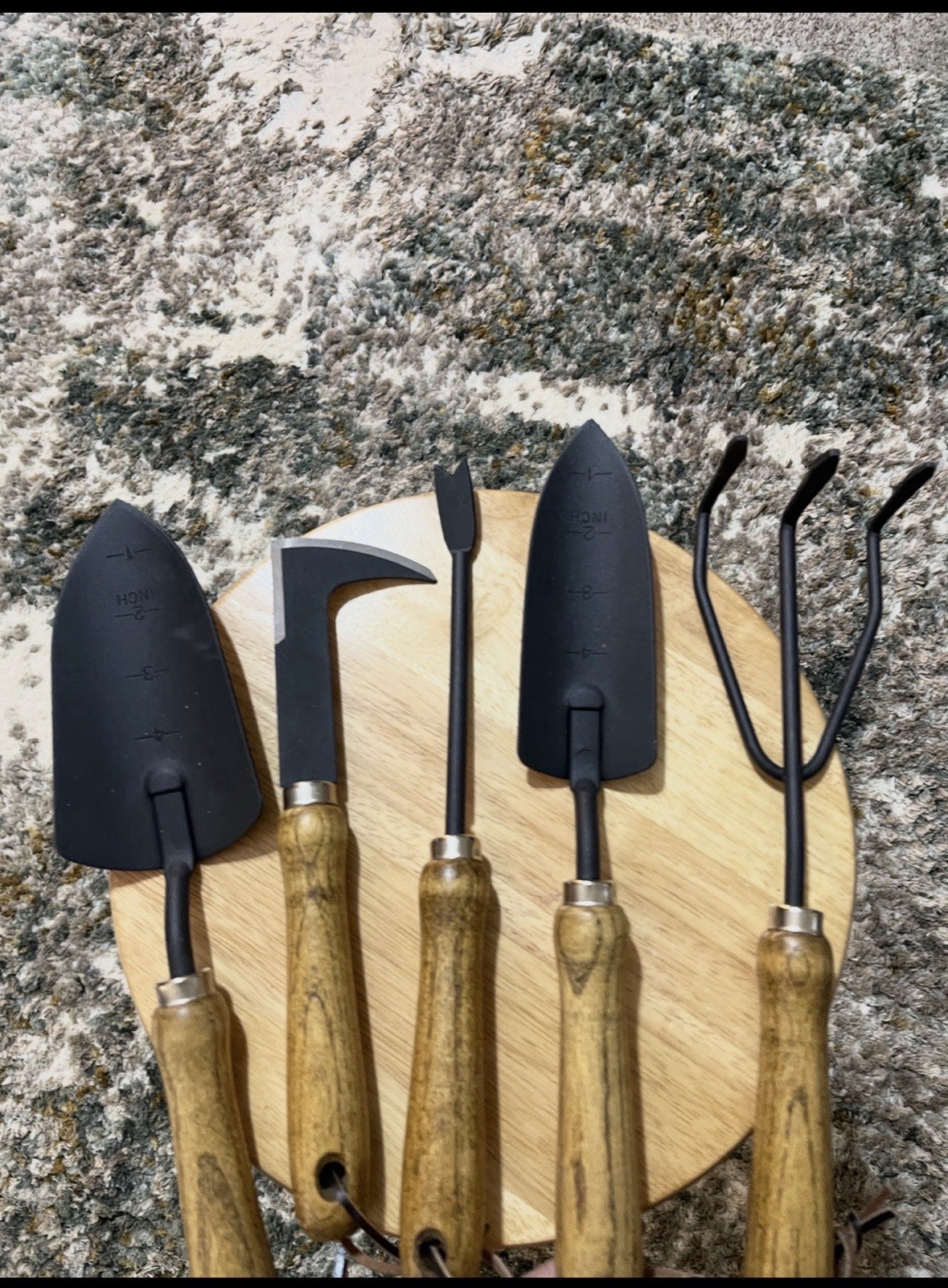 Garden Tool Set NEW 6 Piece/5-Tools Plus 1 Bag With Pockets A Gardner’s Dream!
