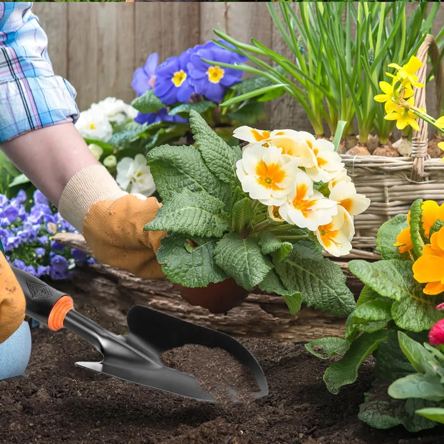Garden Trowel Hand Shovel Heavy Duty Gardening Hand Trowel W/ Ergonomic Grip