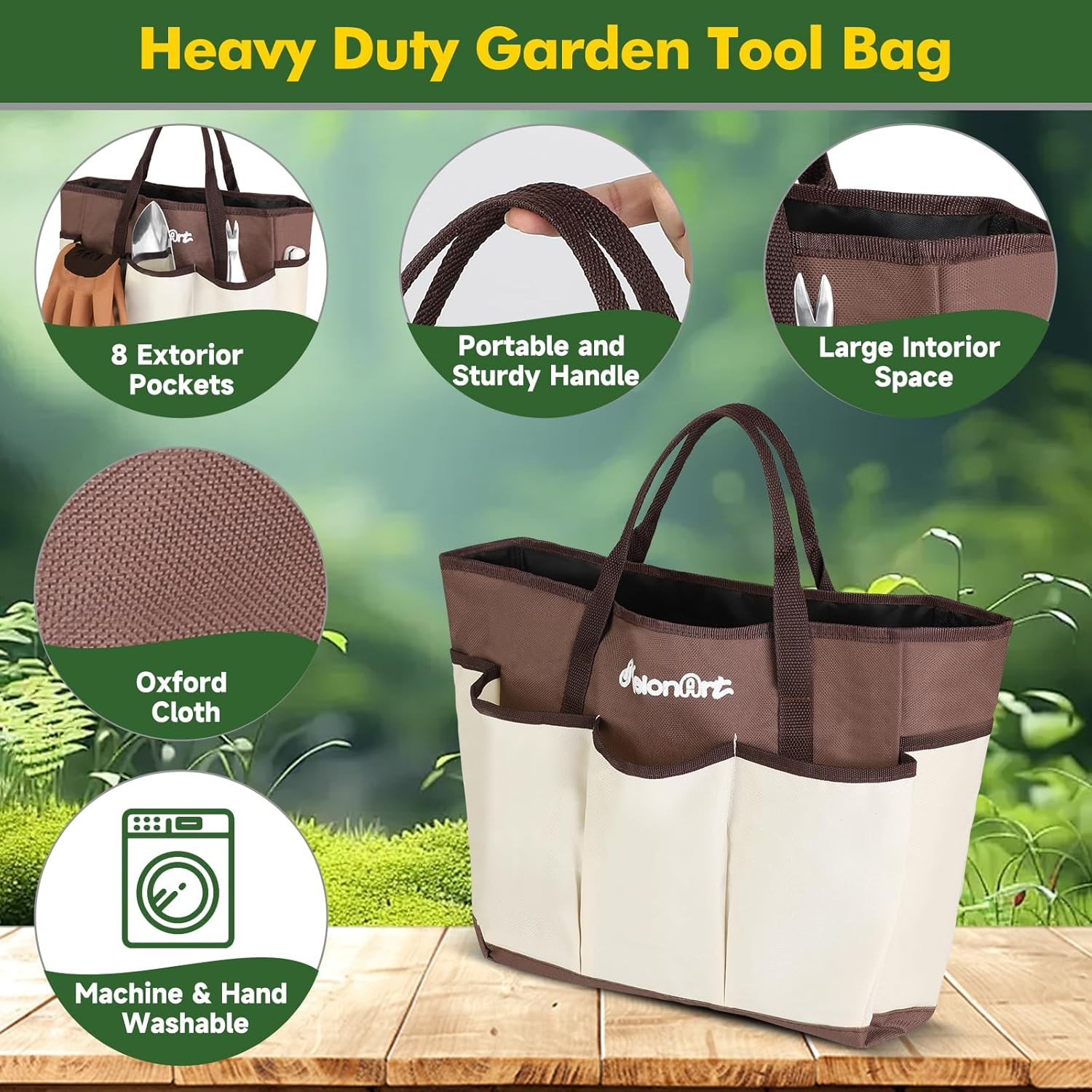 Garden Tool Set,10 Pcs Heavy Duty Gardening Hand Tool Kit for Women Aluminum wit