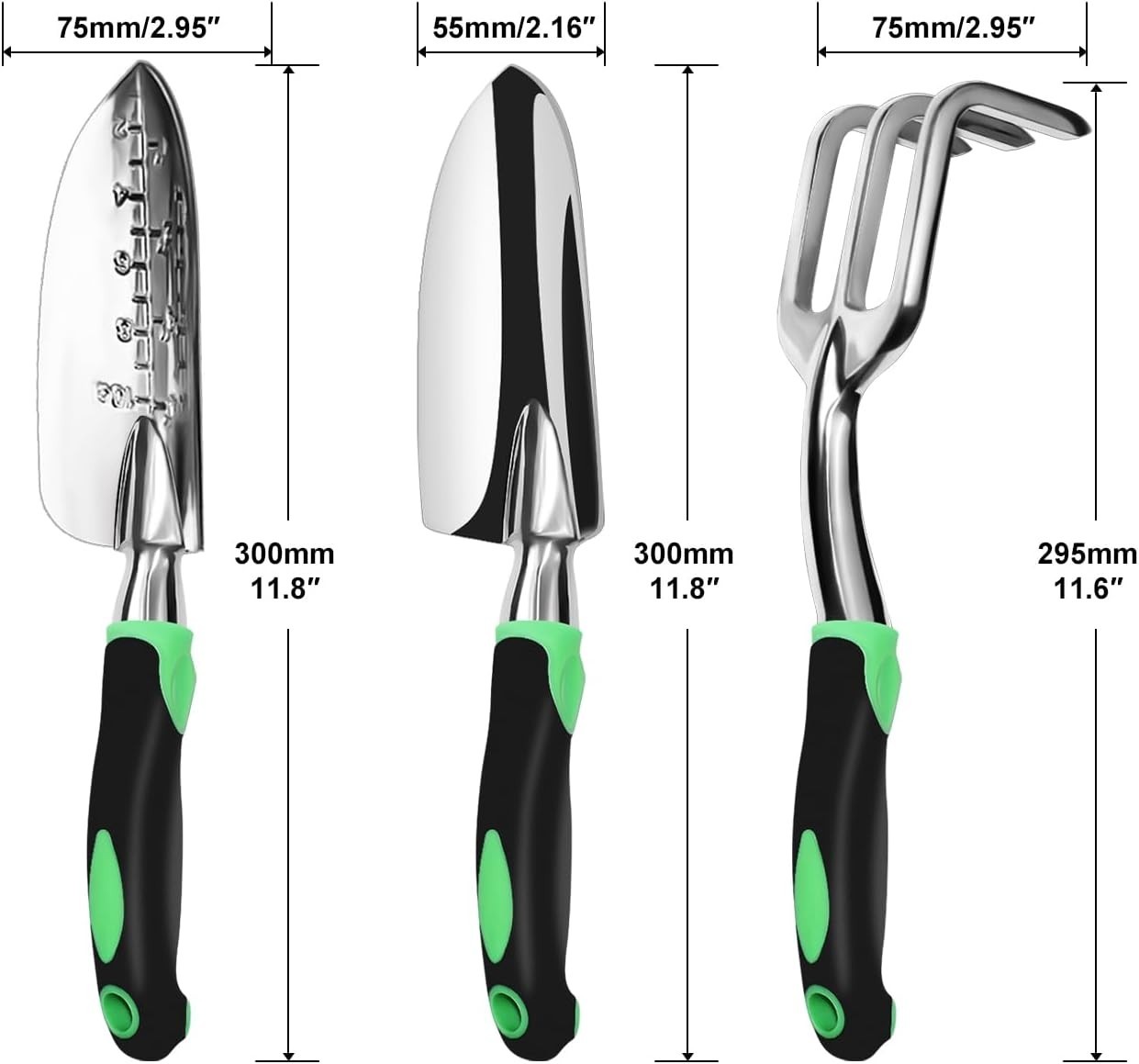 Luxury Gardening Tool Set: Aluminum Trowels & Cultivator Rake for Gardeners