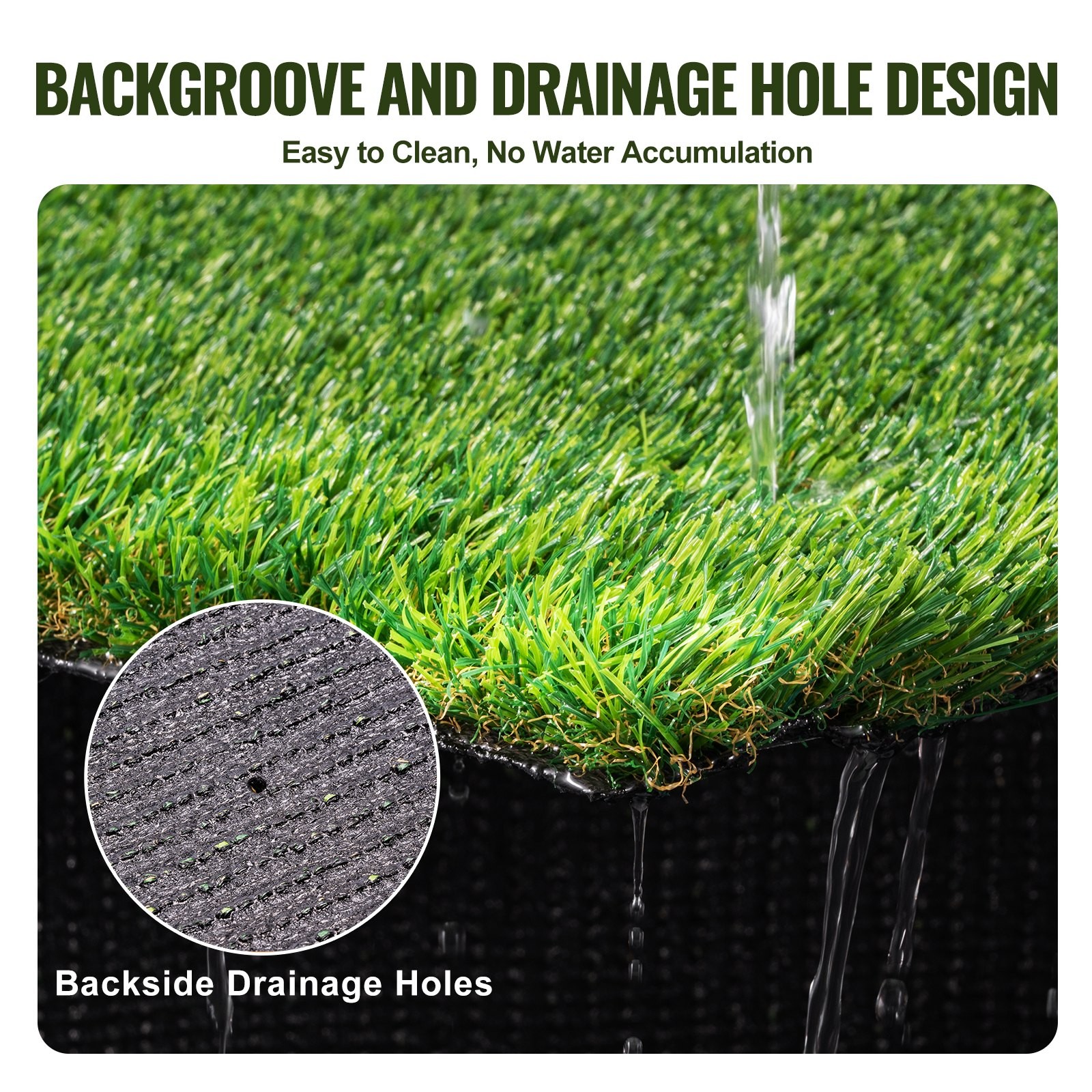 Artifical Grass,5 x 10 ft Rug Green Turf,1.38″Fake Door Mat Outdoor Patio Lawn D
