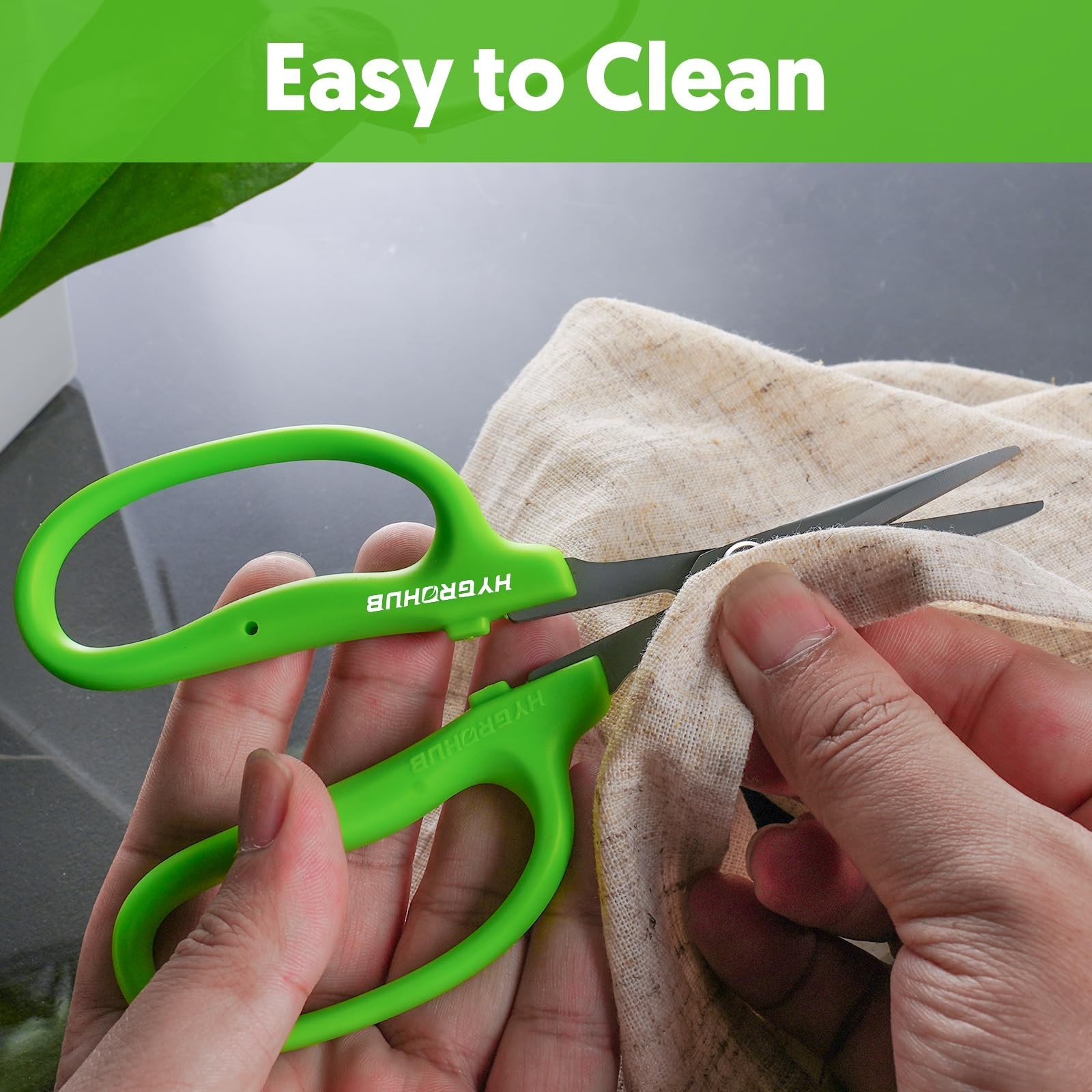 Garden Scissors, 6in Pruning Shears Snips Non-stick Coated Sharp Steel Blades…