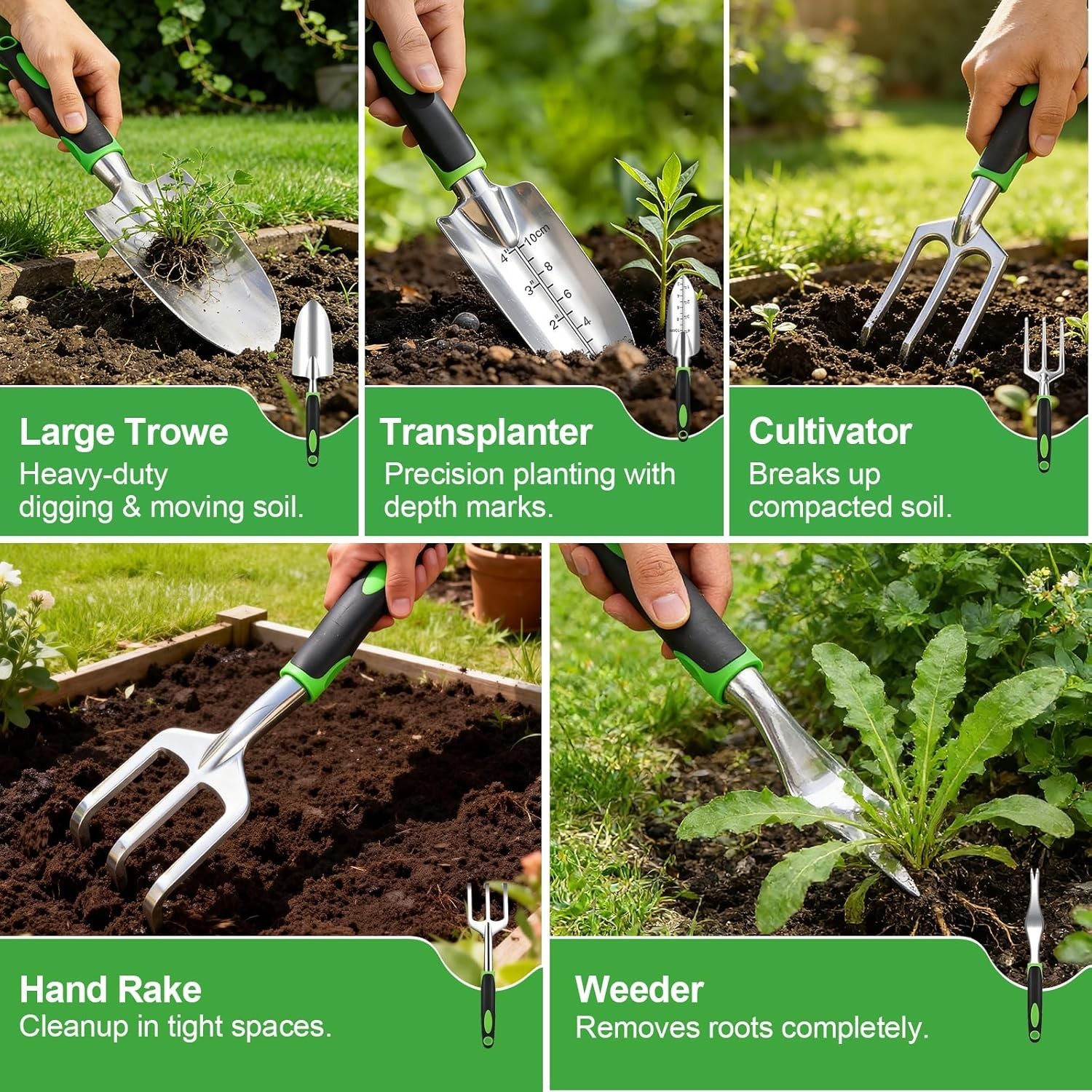 Complete Lightweight Garden Tool Set with Ergonomic Grips – For Gardening Lovers