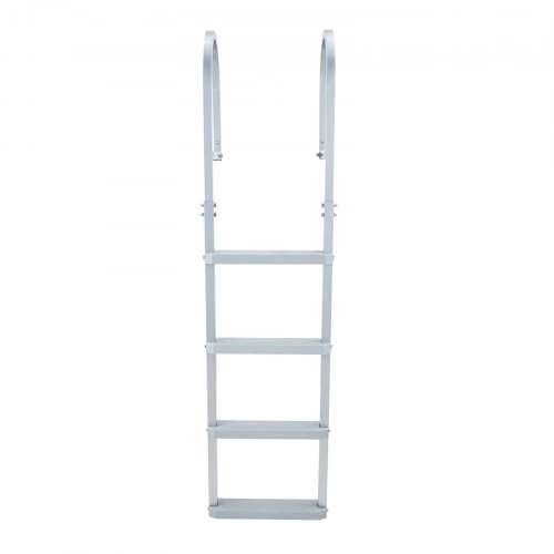 Removable Dock Ladder, 4 Steps, Aluminum Alloy Pontoon Boat Swim Ladder, with No