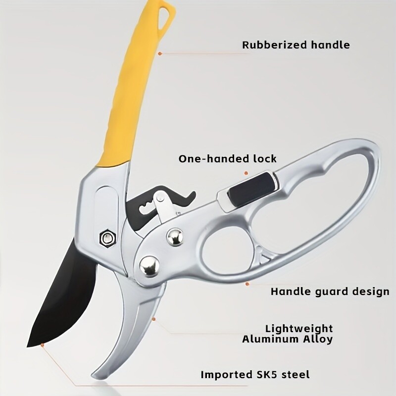 1pc Pruning Shears Pruner With Spring Labor Cutter Picking Branches Garden Tool