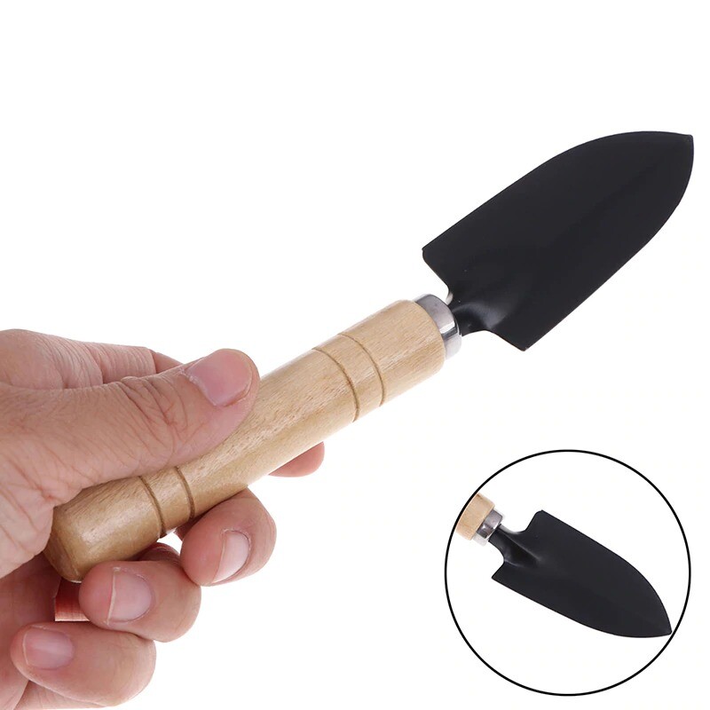 3pcs Mini Shovel Rake Spade Bonsai Planting Garden Outdoor Iron Hand Tool Set