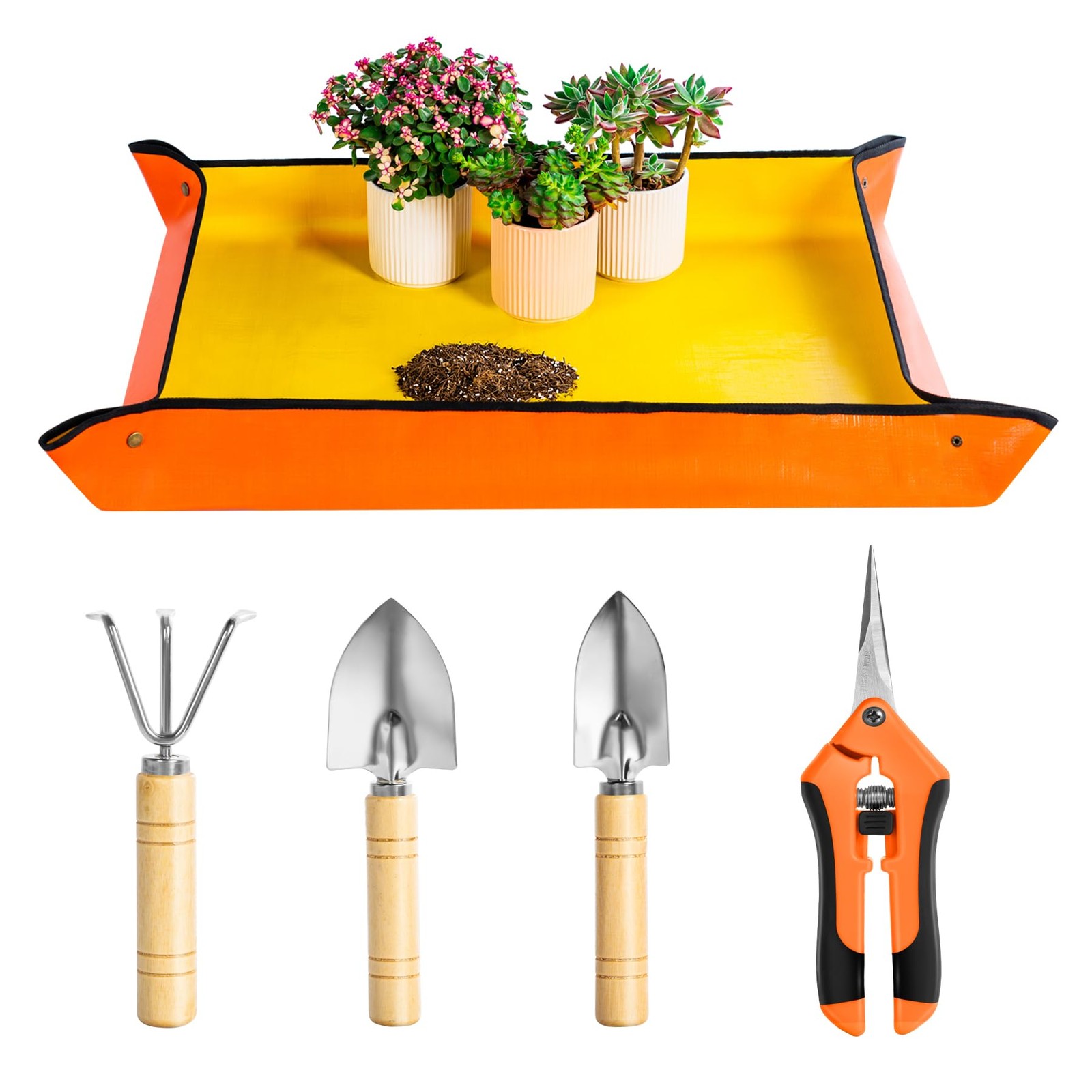 Josteve Plant Repotting Mat, 5Pcs Succulent Tools Mini Garden Small Gardening…