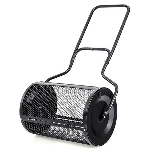 24″ Peat Moss Spreader with Upgrade Side Latches and U-shape Handle-Black – Colo
