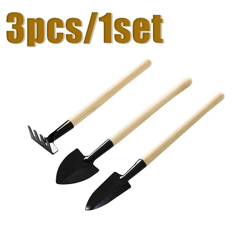 3PC/1Set Mini Gardening Tools Set Portable Small Gardening Tool With Handles Sho