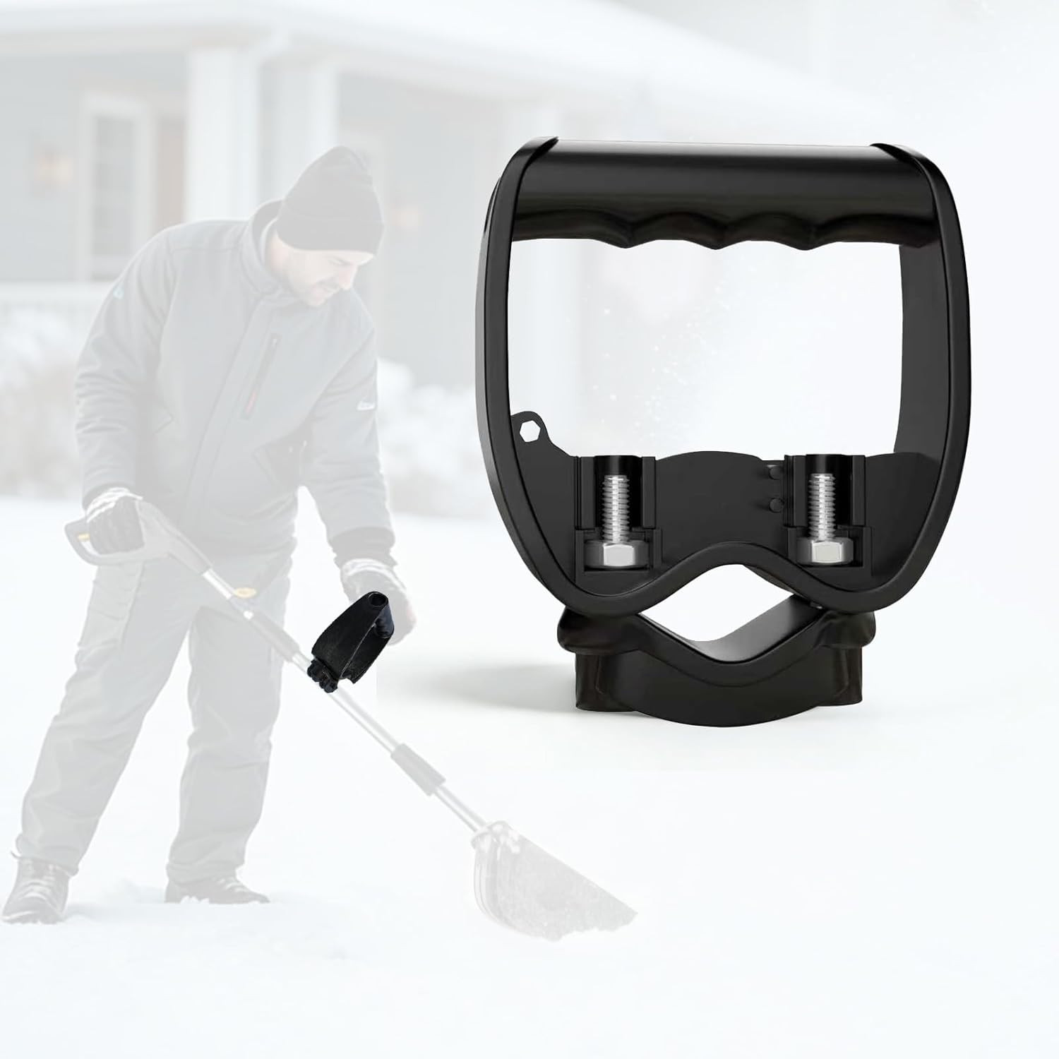 Ergonomic Back Saving Tool Handle Attachment for Long Tools—Labor-Saving Grip, U