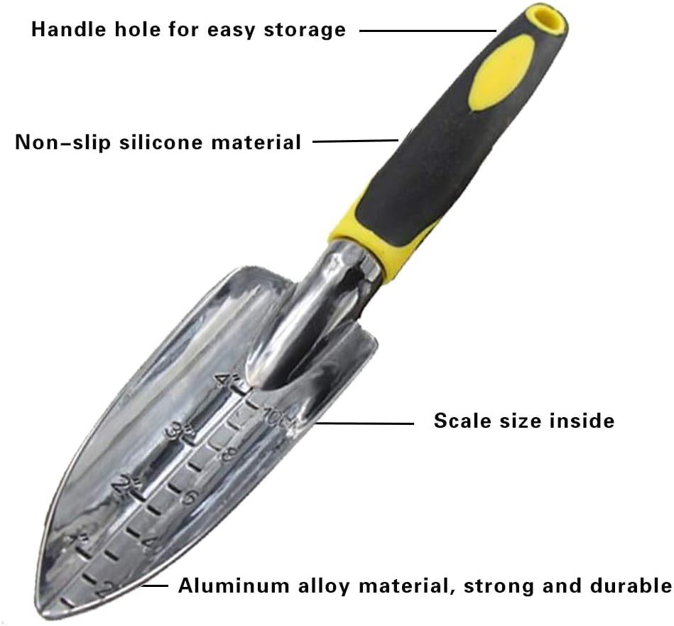 Aluminum Garden Trowel & Hand Shovel with Ergonomic Non-Slip Handle