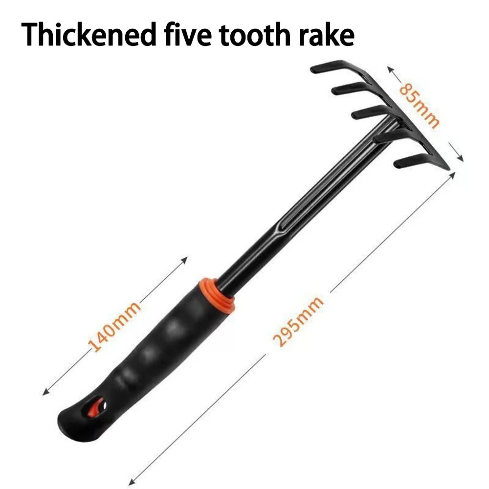 4-Piece Garden Hand Tool Set Trowel Shovel Rake Weeding Planting Kit