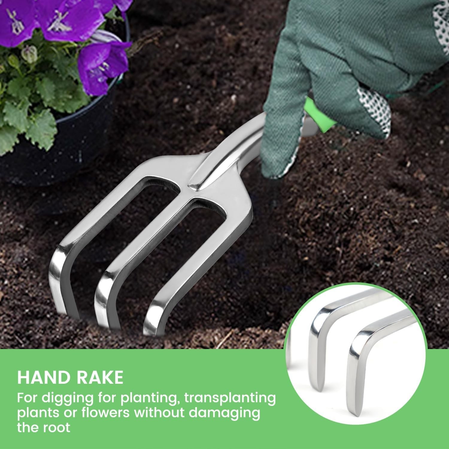 Garden Tool Set, 3 Pack Heavy Duty Gardening Hand Tools with Non-Slip Rubber …