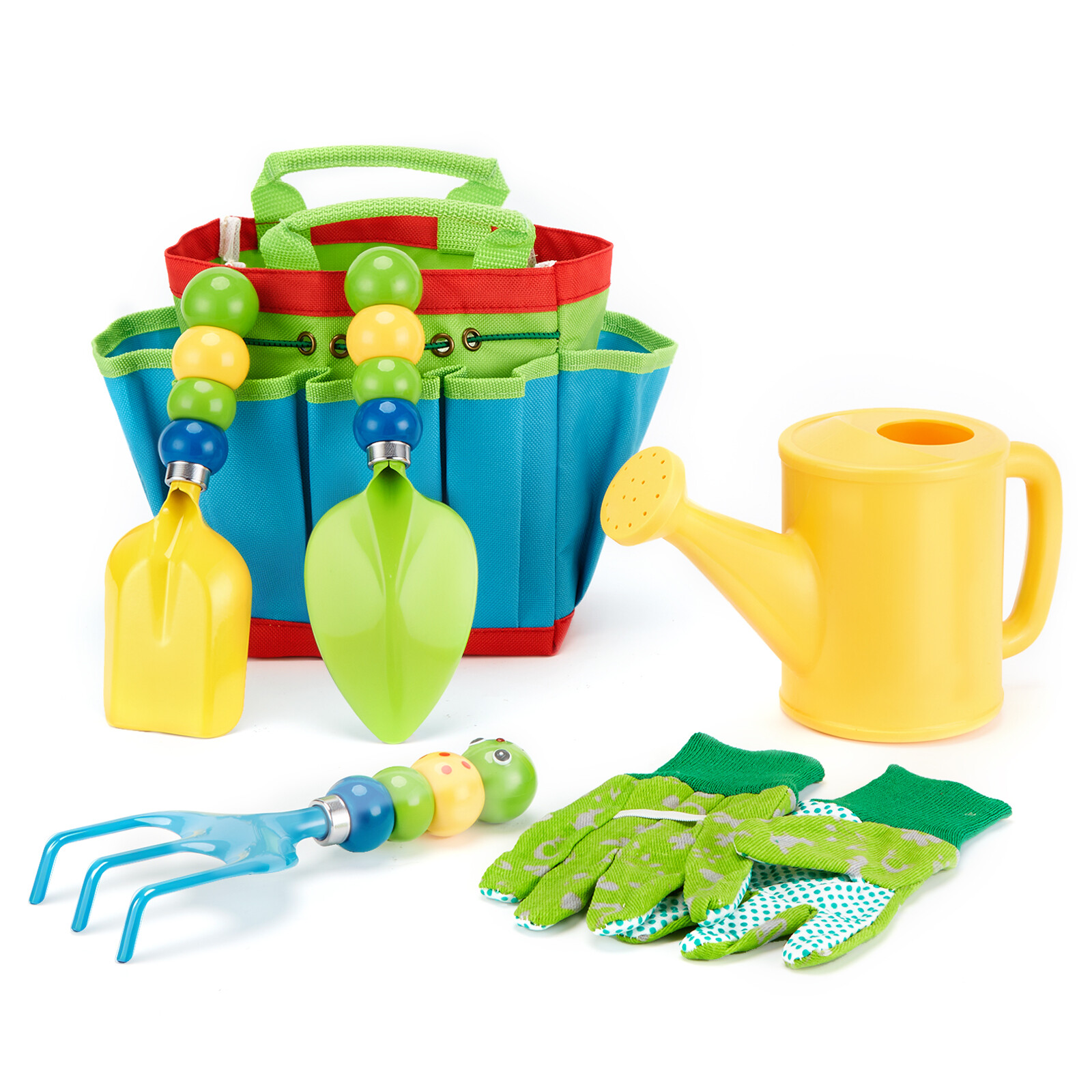 6pcs Childern Gardening Set Kids Garden Tools Fun Toys Shovel Rake Watering Can