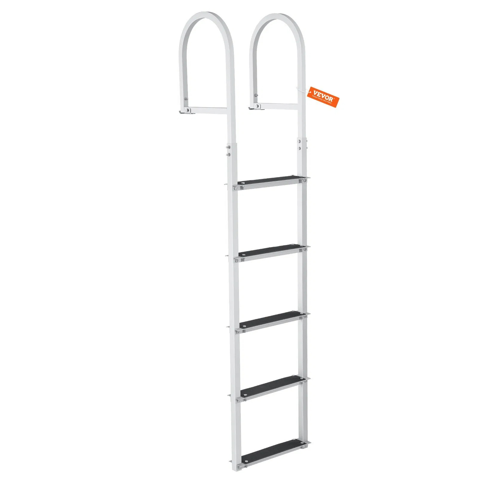 Dock Ladder, Removable 5 Steps, 500 lbs Load Capacity, Aluminum Alloy Pontoon Bo