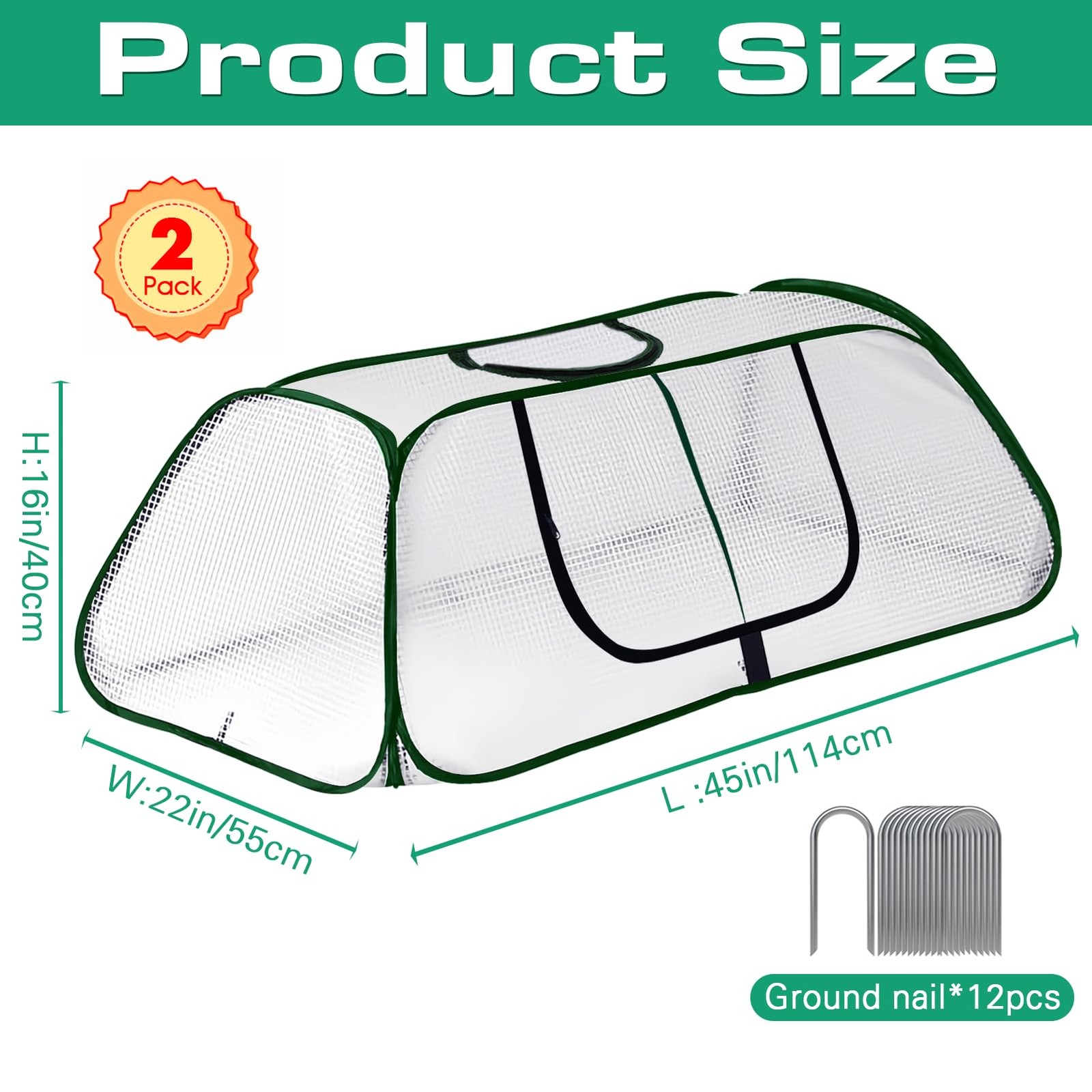 Namchebarwa Raised Garden Bed Covergarden Row Plants Cover Accelerator 45 L X