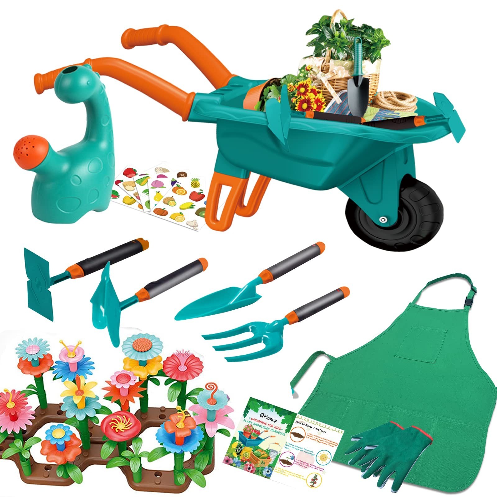 16Pcs Kids Gardening Tools Set – Outdoor Play Toys for Backyard & DIY Flower Gar