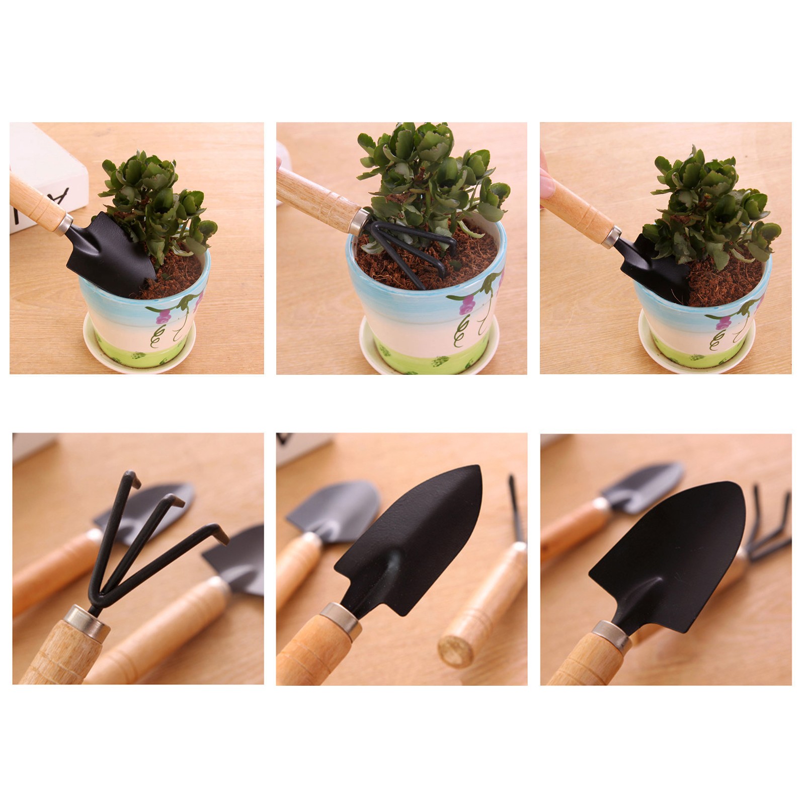 10PCS Mini Garden Tool Set Foldable Scissors Rake Shovel Tweezers For Bonsai