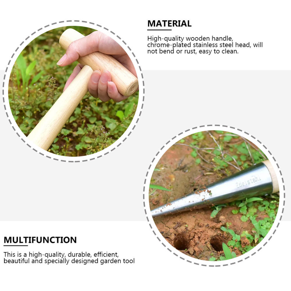 2pcs Small Digging Hoe Dibber Garden Tools Potato Dibber Small Hand Hoe