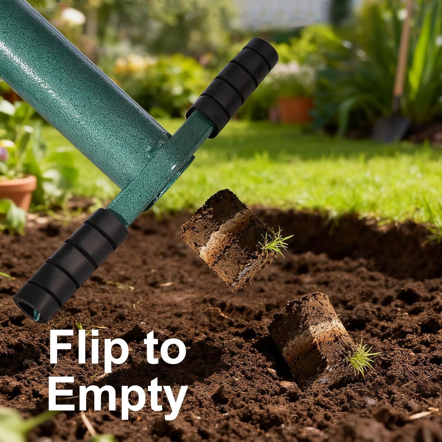 Sod Plugger Bulb Planter Planting Tool, Easy to Assemble Garden Trasnplanter wit