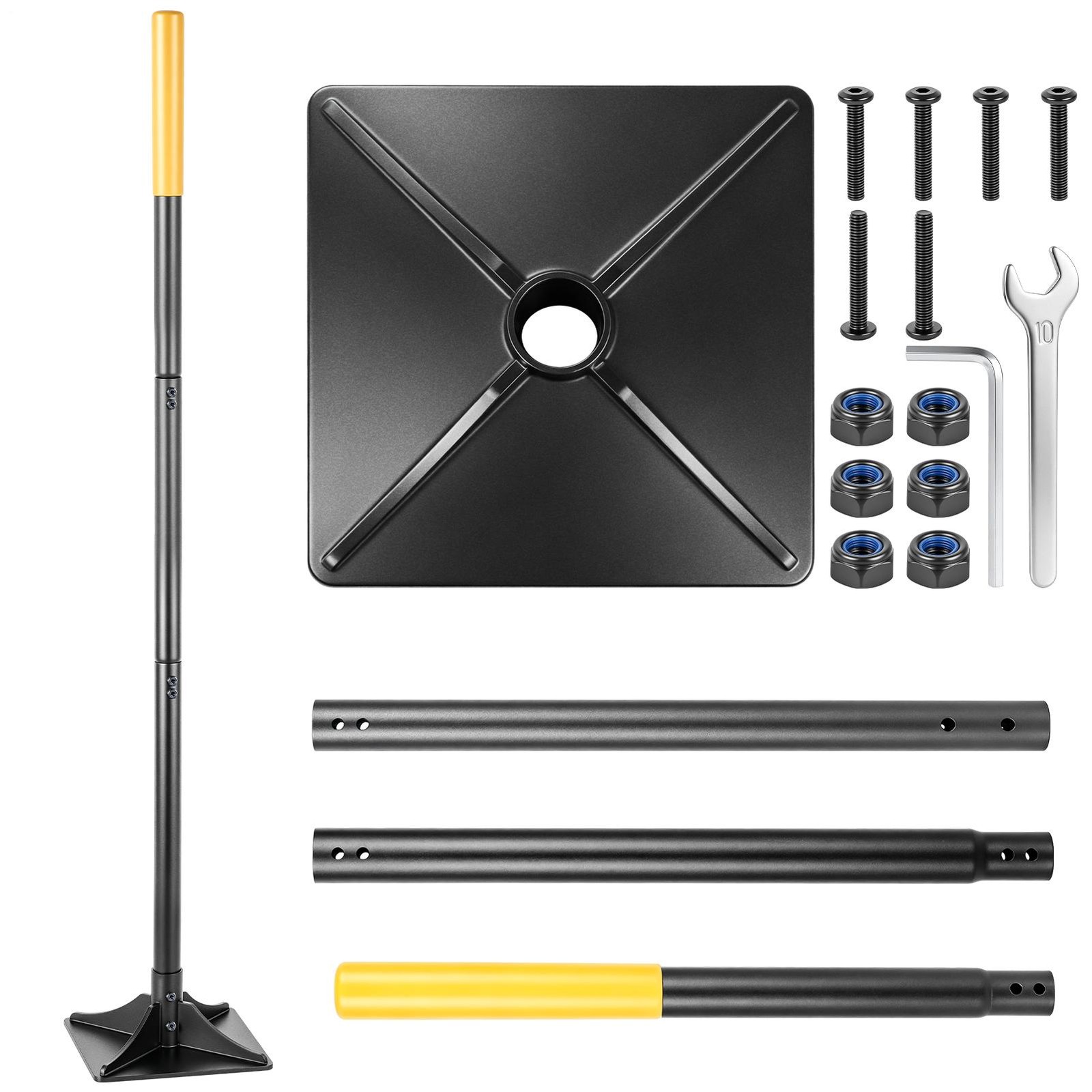 Tamper Tool: Heavy Duty 8″X 8″ Steel Ground Tamper Tool for Garden Yard, 47″Long