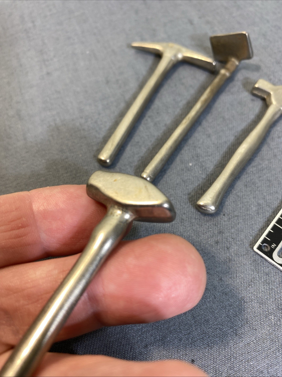 Vintage Miniature Tools Metal 3″ Ax Pick Hoe Maul Fairy Zen Garden Dollhouse