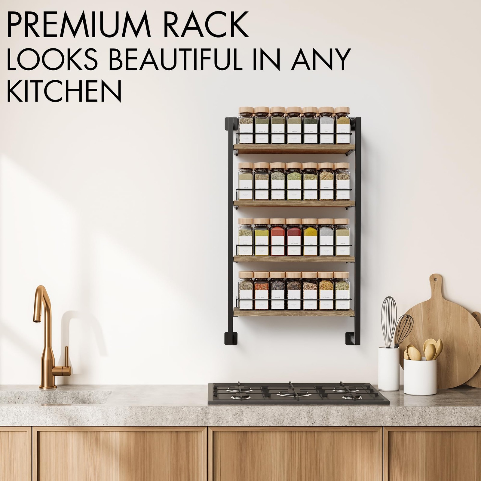 ZICOTO Space Saving Spice Rack Organizer Shelf for Wall Mount – Easy To Insta…