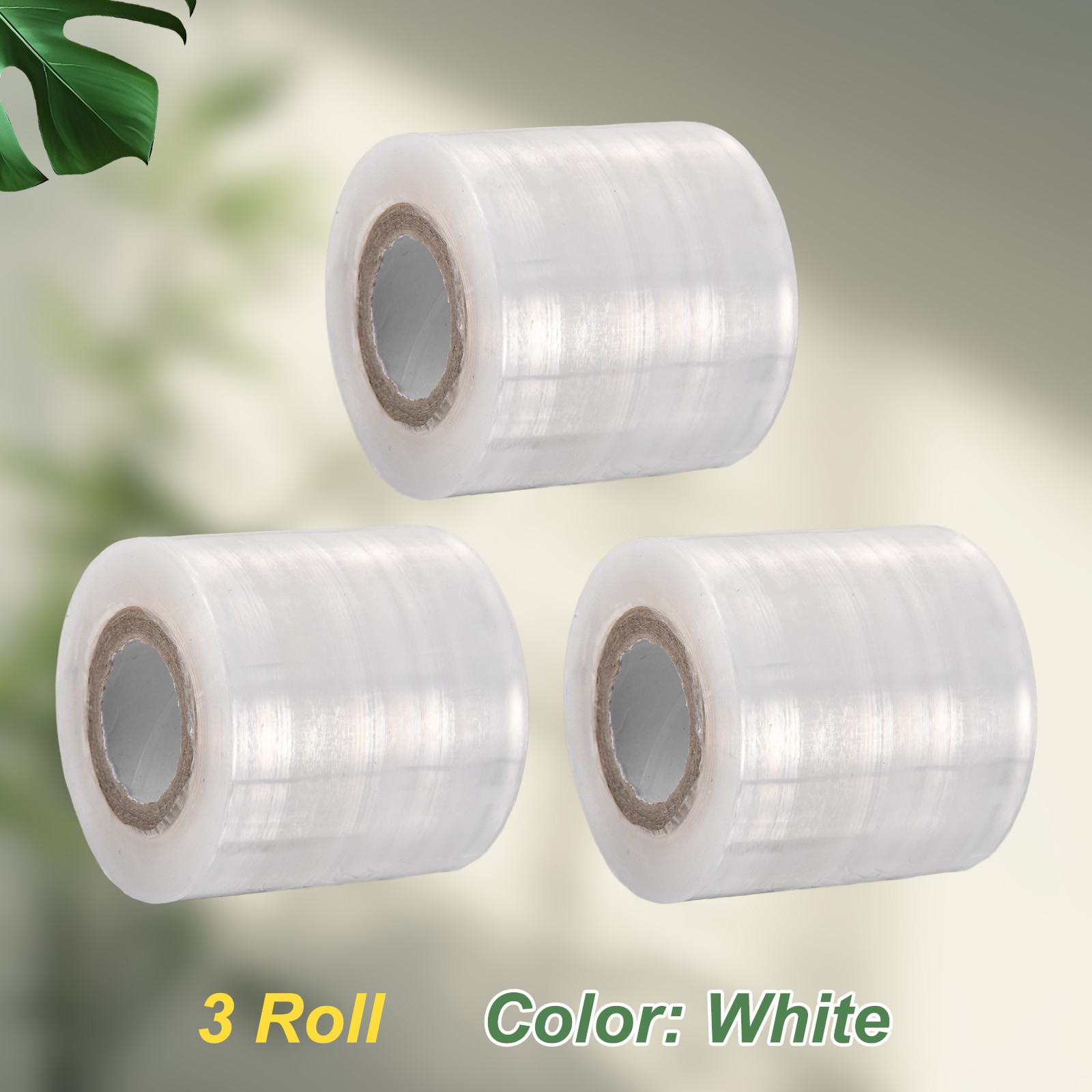 3 Rolls Fruit Tree Grafting Tape 6CM x 10M PE Grafting Film, White