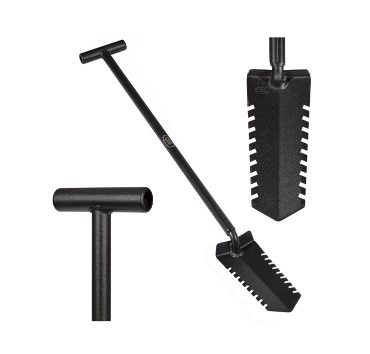 CKG Metal Detecting Shovel Digging Tool with Double Serrated Blade – Heavy