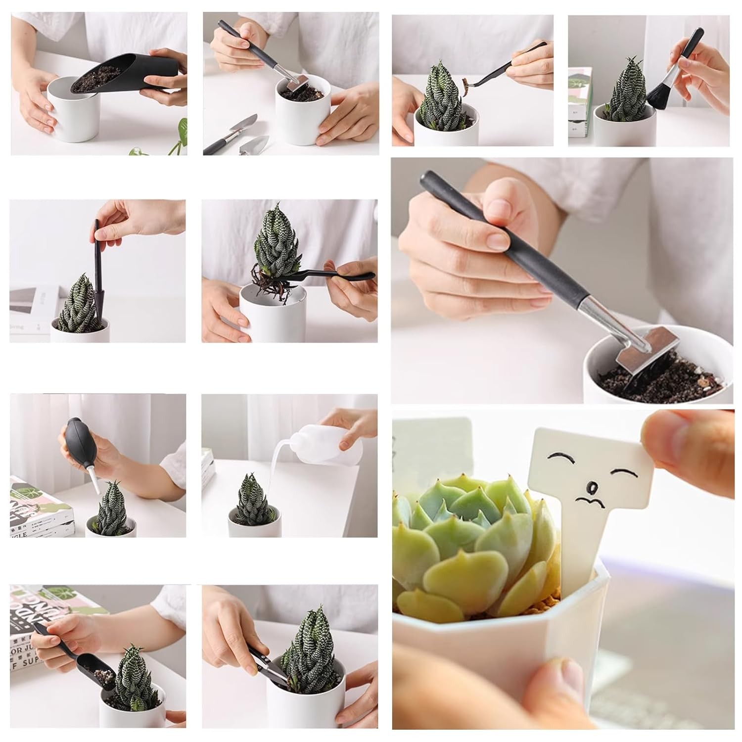 Mini Garden Hand Transplanting Succulent Tools Set 19.7″ Thick Garden Hand