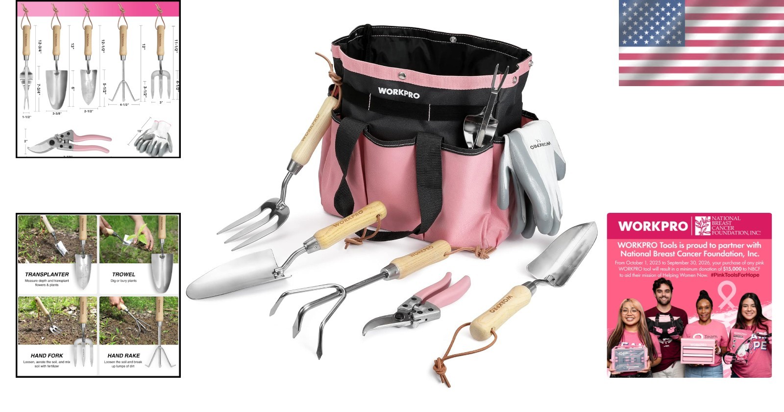 Stainless Steel Gardening Tools Kit for Women