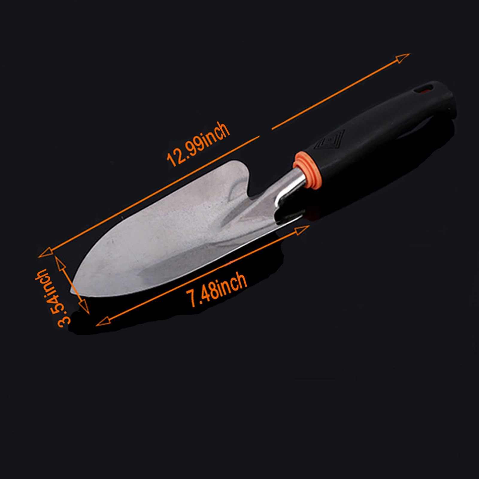 Garden Tool Shovel Digging Trowel Stainless Steel Spade Anti Slip Rubber Handle
