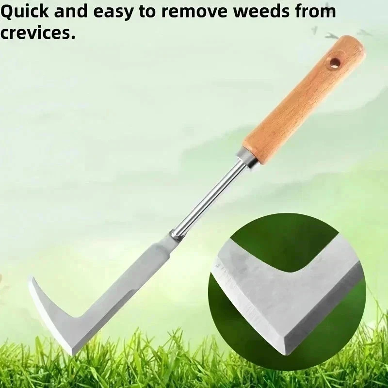 Premium Stainless Steel L-Shaped Weed Remover Tool for Garden, Lawn & Patio