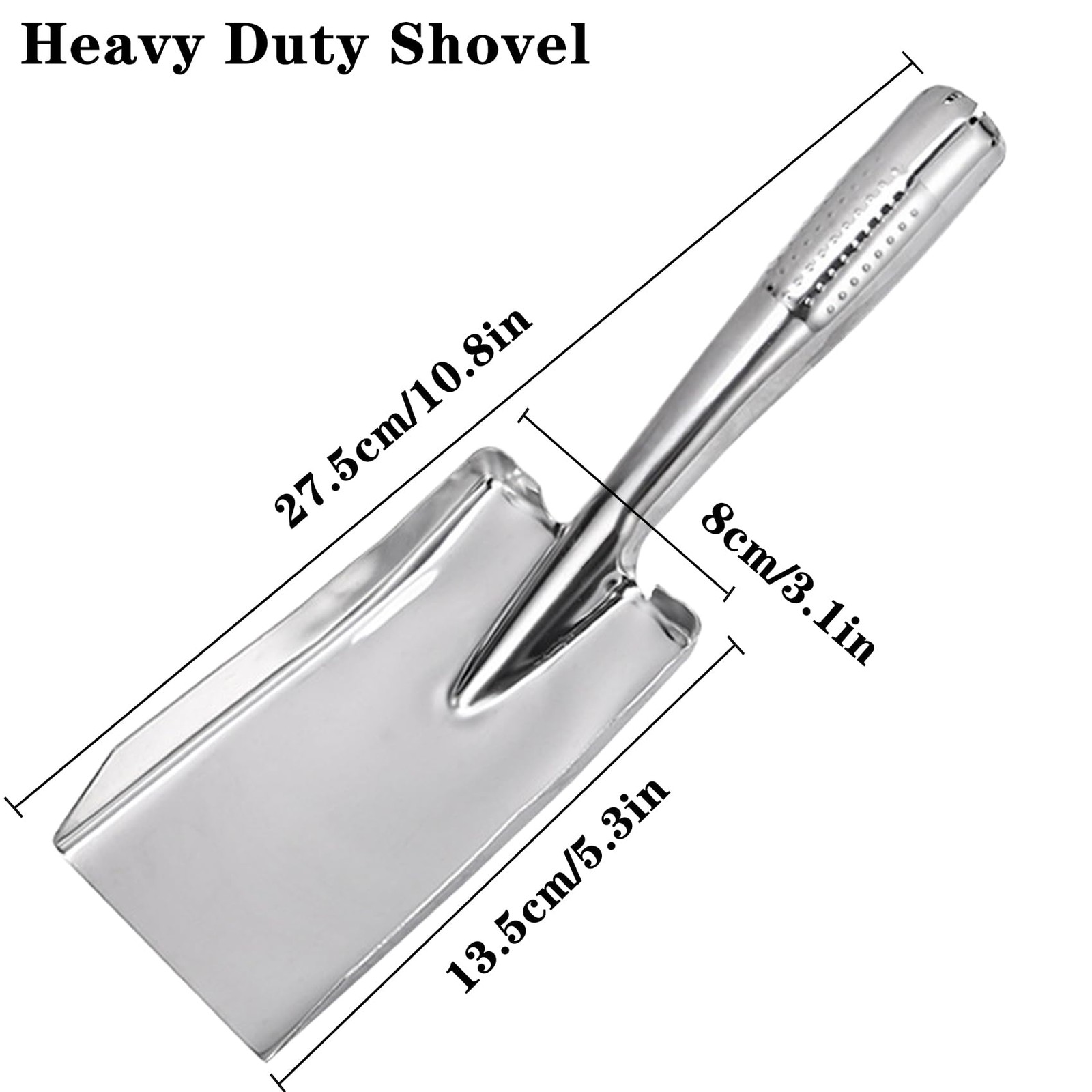 Garden Shovel Hand Trowel, Heavy Duty Stainless Steel Gardening Tools, Spade